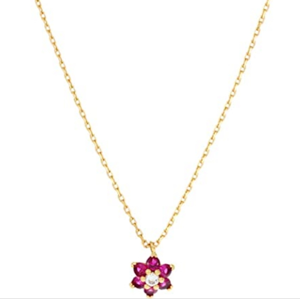 kate spade new york MIOSOTIS FLOWER MINI PENDANT NECKLACE